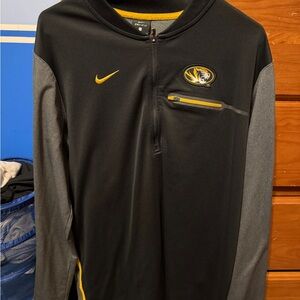 Mizzou Nike Black and Gray Quarter-Zip Pullover